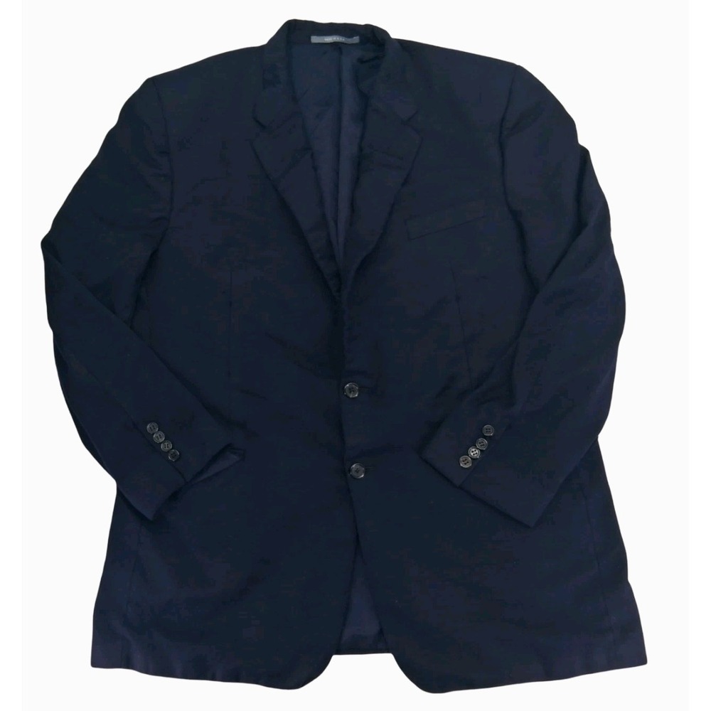 LORO PIANA Hickey Freeman Suit Jacket Mens 48 Long Blue Wool Madison Blazer